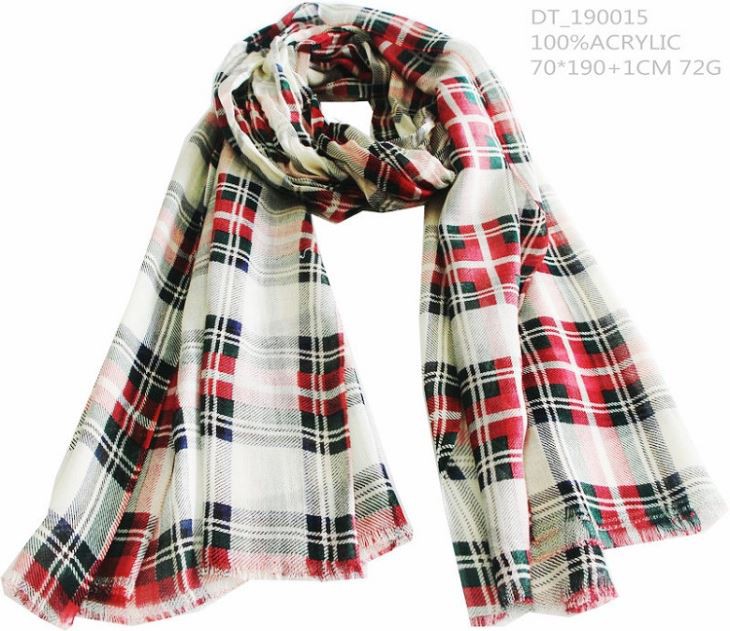 Plaid Print Schal